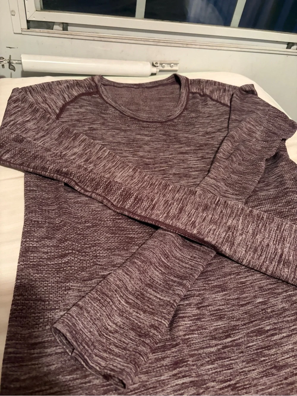 lululemon athletica Heathered Plum Long Sleeve Tee